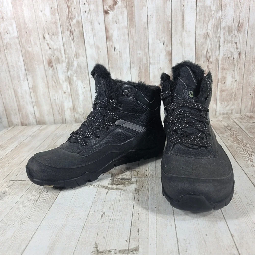 Merrell Thermo Aurora Tall Shell Waterproof‎ Winter Boots Black J37216 Womens 7
